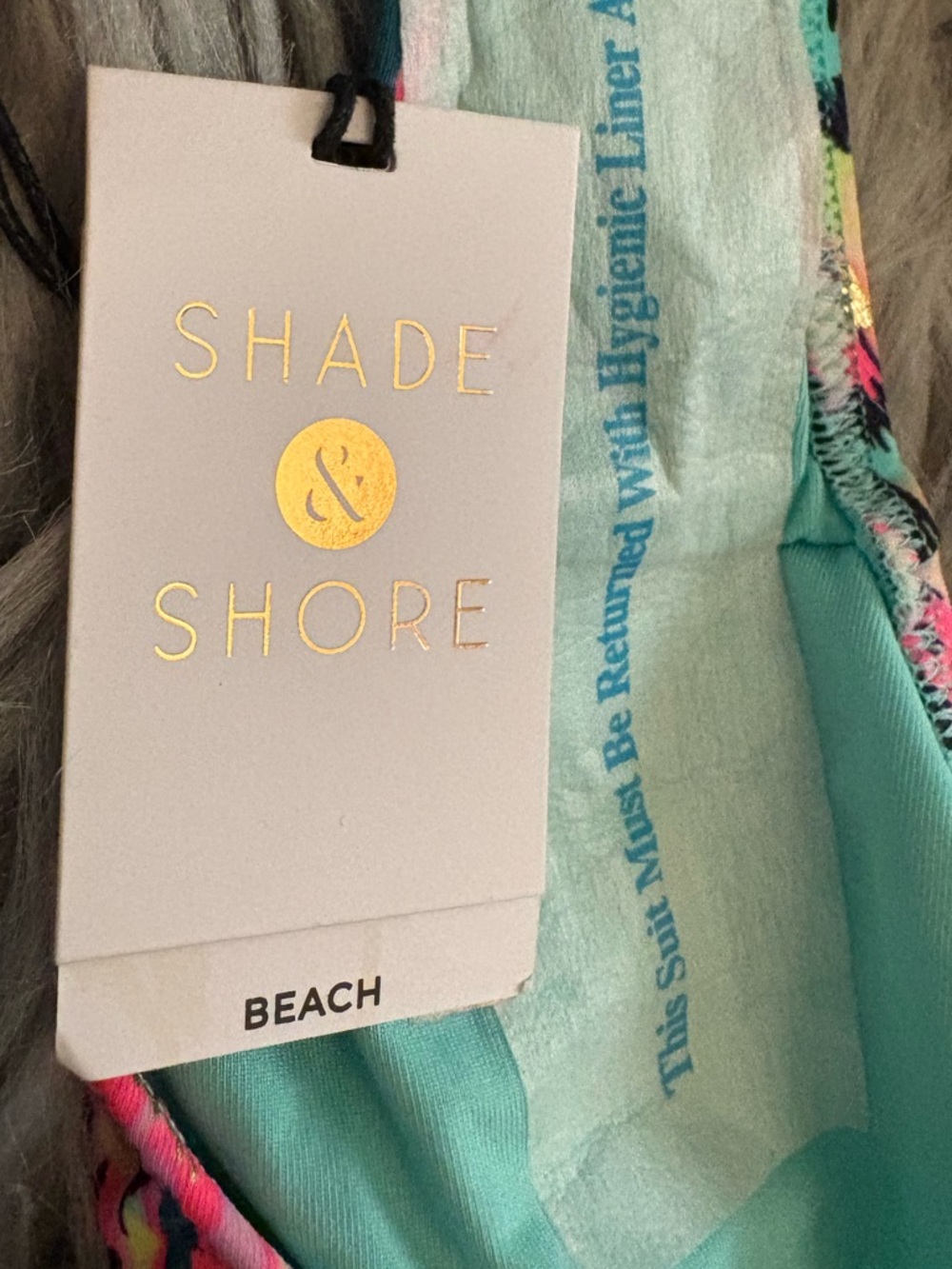 NWT Shade & Shore Neon Abstract Push-Up Bikini set 34DD & XS bottom - Picture 8 of 9